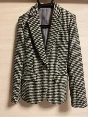 Harris Tweed 체크 무늬 테일러드 자켓