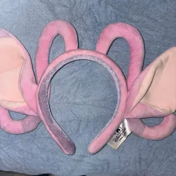 디즈니 귀 달린 머리띠 핑크 엔젤
