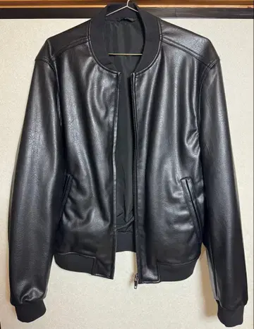 ZARA 블랙 레더 봄버 자켓