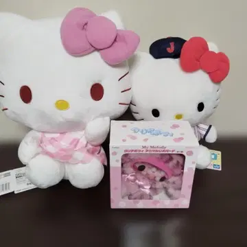 헬로키티 & 마이멜로디 봉제 인형 세트
