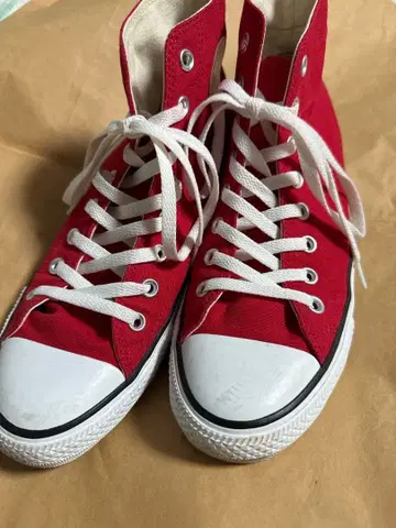 CONVERSE 하이컷 스니커즈 레드 27.5