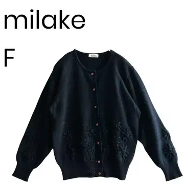 울 가디건 꽃 모티브 레트로 니트 빈티지풍 여성 빈티지 1760