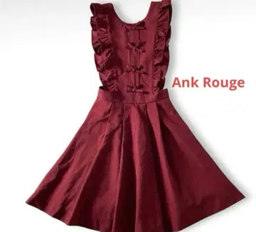 새상품급 Ank Rouge 앙크루즈 리본 프릴 에이프런 원피스 M