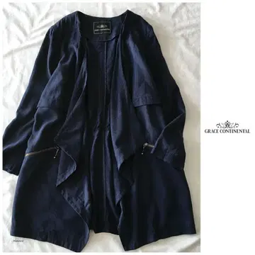 그레이스 콘티넨탈 텐셀 코튼 드레이프감 숄 스프링 코트