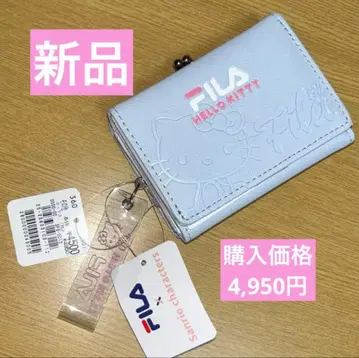 새상품 FILA 산리오 HELLO KITTY 가마구치 컴팩트 지갑 색스