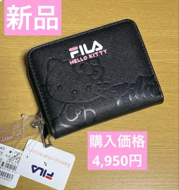 [ 새상품 ] FILA 산리오 HELLO KITTY 접이식 지갑 블랙