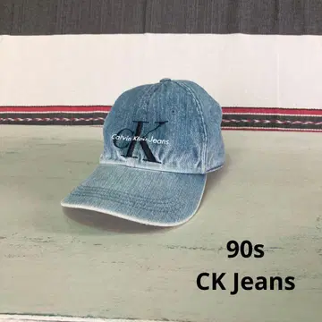 90s CK Jeans 데님 야구 모자 조정 스냅 버튼 부착 인기