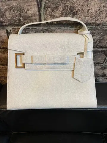 사만다 타바사 리본 2WAY 백 화이트 계열 새상품급 귀여움