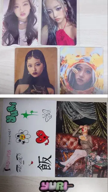 HANA YURI 묶음 판매 트레이딩 카드 스티커