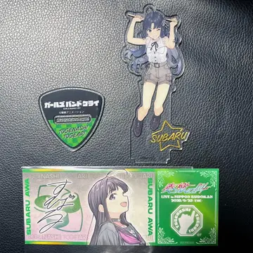 걸크러쉬 안와 스바루 금박 아크릴 스탠드 세트