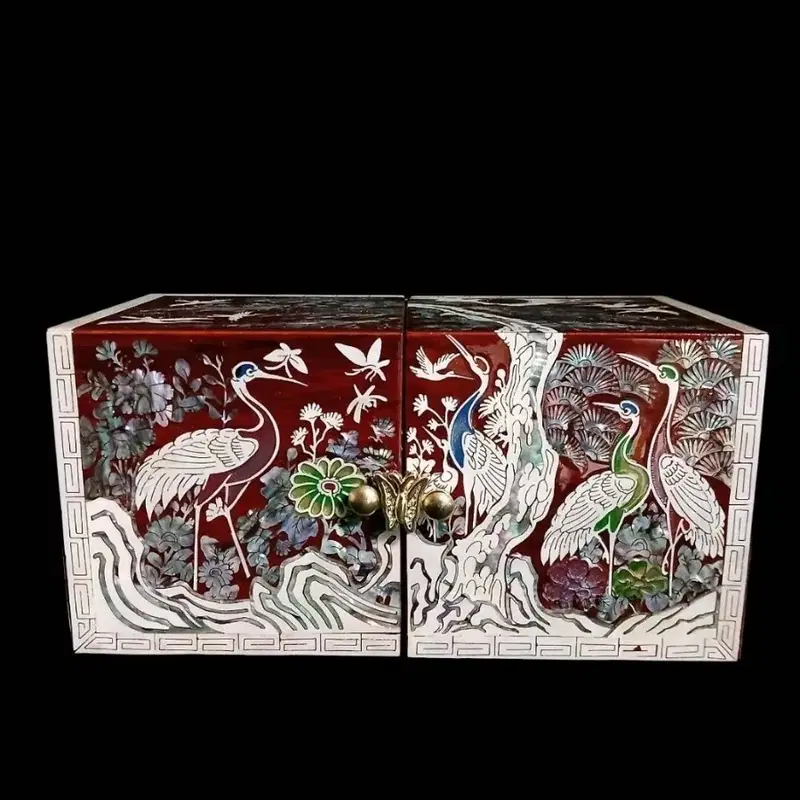 나전칠기 자개 쌍합 보석함