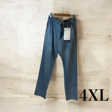 택 포함 새상품 라이트 블루 데님 4XL 허리밴딩 청바지