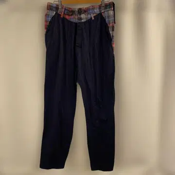 스페인산 JOSEP ABRIL UNDERS 체크 절개 디자인 팬츠