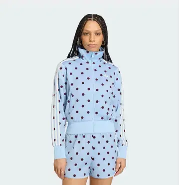 adidas 새틴 도트 TT 트랙 탑 Clear blue S 사이즈