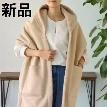 [ 택 포함 미사용 ] 비어즐리 무스탕 리버서블 스톨