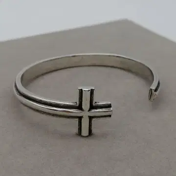 새상품 실버 925 크로스 뱅글 순은 여성용 팔찌