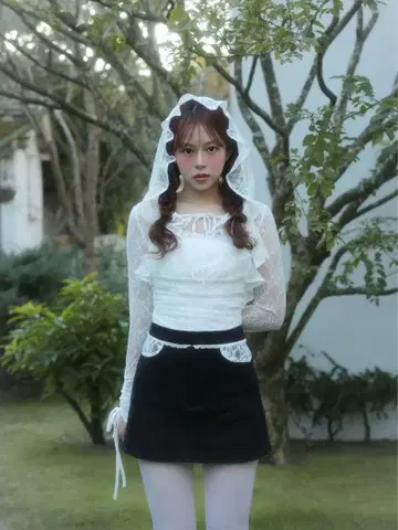 레이스 후디 앙상블 bubbles