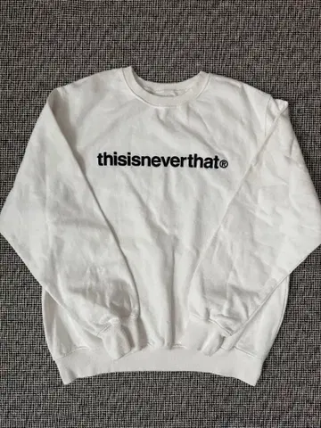 thisisneverthat 로고 맨투맨 L 사이즈 화이트 트레이닝복