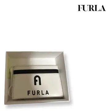 [새상품] FURLA 훌라 카드 케이스 명함지갑 가죽 화이트 부속물 포함