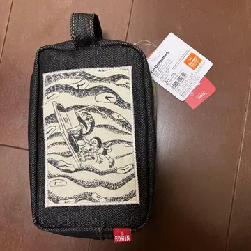 [새상품] EDWIN 도라에몽 스퀘어 파우치 데님 I'm Doraemon