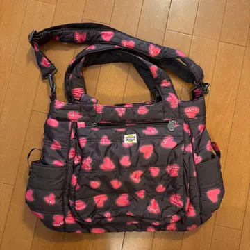 rough 하트 무늬 숄더백