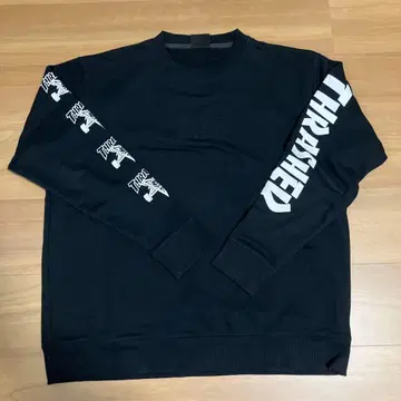 THRASHER 블랙 크루넥 트레이닝복