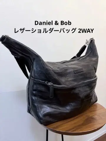 Daniel & Bob 가죽 숄더백 2WAY 블랙 대용량