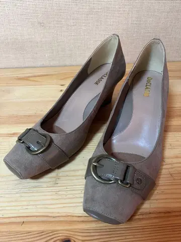 a586/새상품 두클라쎄 버클 웨지솔 펌프스 25cm