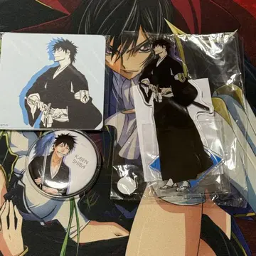 BLEACH 시바 카이엔 원화전 캔뱃지 금박 아크릴 스탠드 코스터