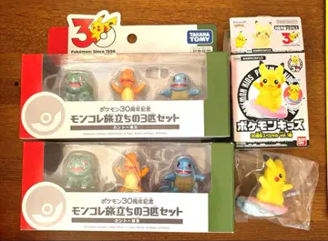 포켓몬 30주년 몬코레 출발의 3마리 세트 칸토 파도타기 피카츄