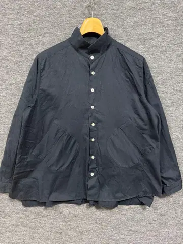 BASCO Haddow 하도우 코튼 셔츠 다크 네이비 일본제