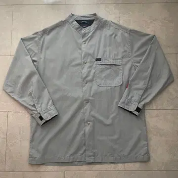 [새상품급] 타미힐피거 스탠드 카라 셔츠 그레이 겉옷 봄 셔츠