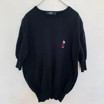 아이스버그 HISTORY 블랙 니트 반팔