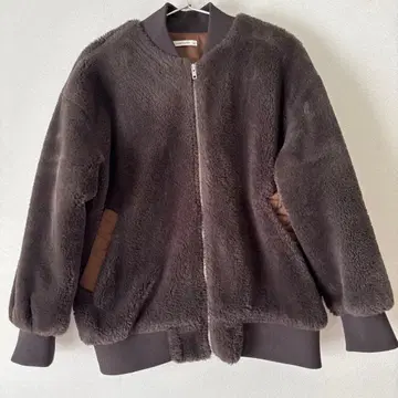 Hush Puppies 다크 브라운 플리스 보아 자켓