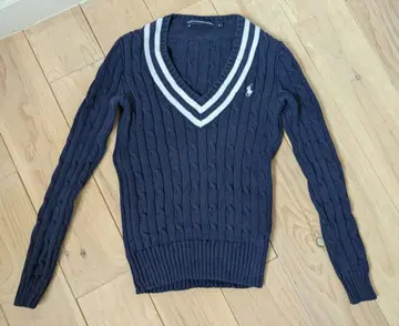 폴로 랄프 로렌 네이비 케이블 니트 스웨터