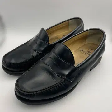 REGAL 블랙 가죽 코인 로퍼 페니 로퍼 25cm