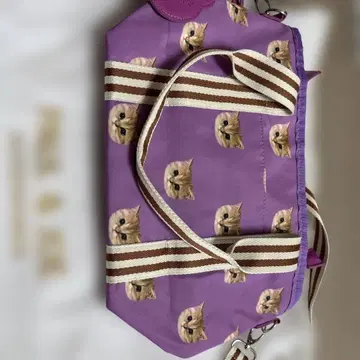 PAUL & JOE 고양이 얼굴 프린트 토트백