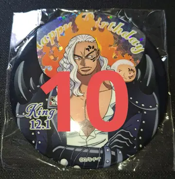 ONE PIECE 무기와라 스토어 한정판 벌스데이 홀로그램 캔뱃지 킹