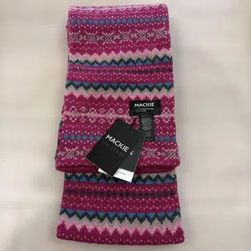 MACKIE 울 머플러 페어아일 패턴
