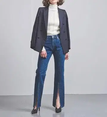 JOHN LAWRENCE SULLIVAN 슬릿 데님 팬츠 S