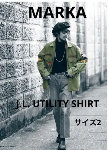 마르카 JL 유틸리티 셔츠 와이드 존 레논 사이즈 2