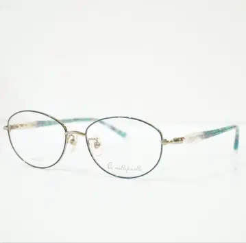 새상품 일본제 그린 x 골드 티타늄 여성용 안경 렌즈 교환 가능 안경