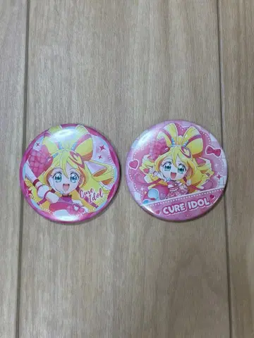 너와 아이돌 프리큐어 드림 스테이지 큐어 아이돌 캔뱃지 2점