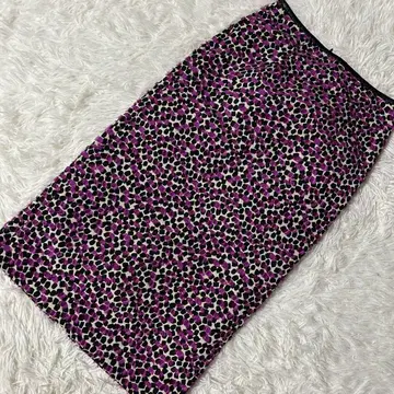 TOMORROWLAND 컷 애니멀 I 라인 미디 스커트 퍼플 34