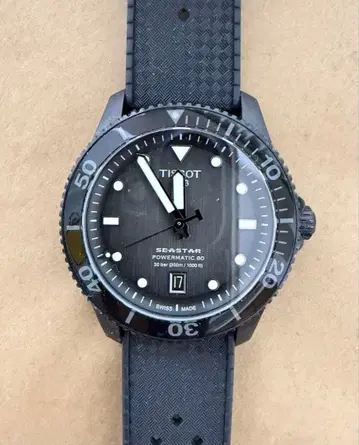 TISSOT SEASTAR 자동 손목시계 블랙