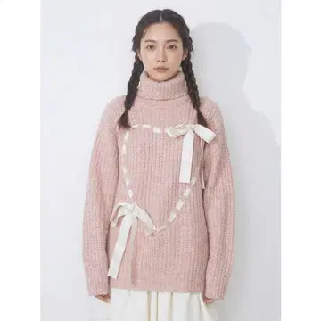 merry jenny 멜리제니 하트 리본 니트