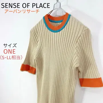 SENSE OF PLACE 어반 리서치 컴팩트 스웨터 새상품급 바이컬러