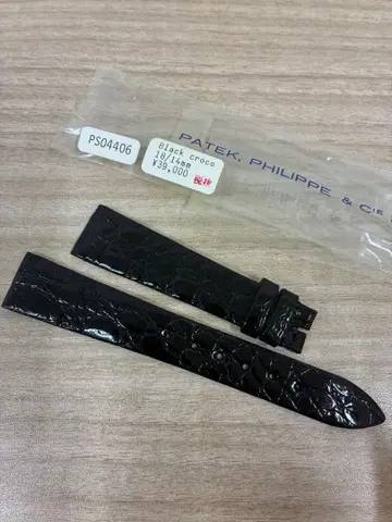 Patek Philippe 블랙 악어 가죽 교체 벨트 PS04406