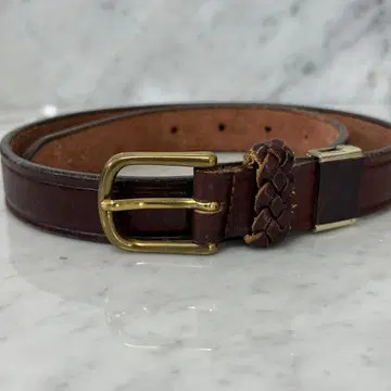 빈티지 두툼한 천연 가죽 데미지 가죽 빈티지 가죽 벨트 브라운