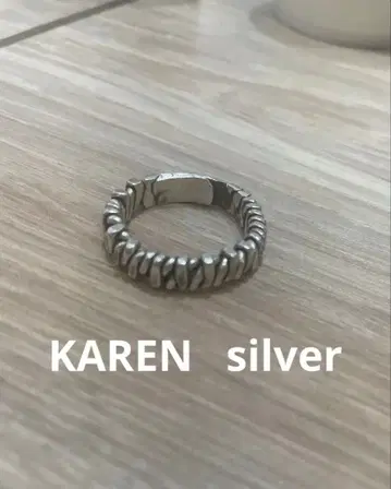 카렌 실버 반지 핸드메이드 실버 반지 민족 동양 에스닉